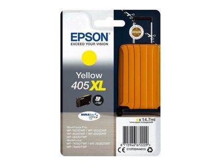 Oryginalny Wkład Atramentowy Epson WF-3820DWF, 3825DWF, 4820DWF, 4825DWF, 4830DWF, WF-7830DTWF, 7835DTWF, 7840DTWF Żółty (8 Sztu