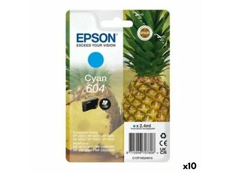 Oryginalny Wkład Atramentowy Epson XP-2200 WF-2910DWF Turkusowy (10 Sztuk)