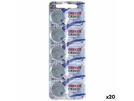 Litowe Baterie Guzikowe Maxell 3V CR2032 (20 Sztuk)