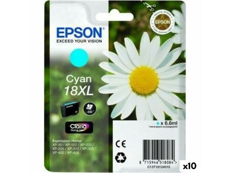 Oryginalny Wkład Atramentowy Epson Nº18XL Turkusowy (10 Sztuk) (1 Sztuk)