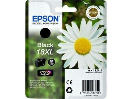 Oryginalny Wkład Atramentowy Epson Nº18XL Czarny (10 Sztuk) (1 Sztuk)
