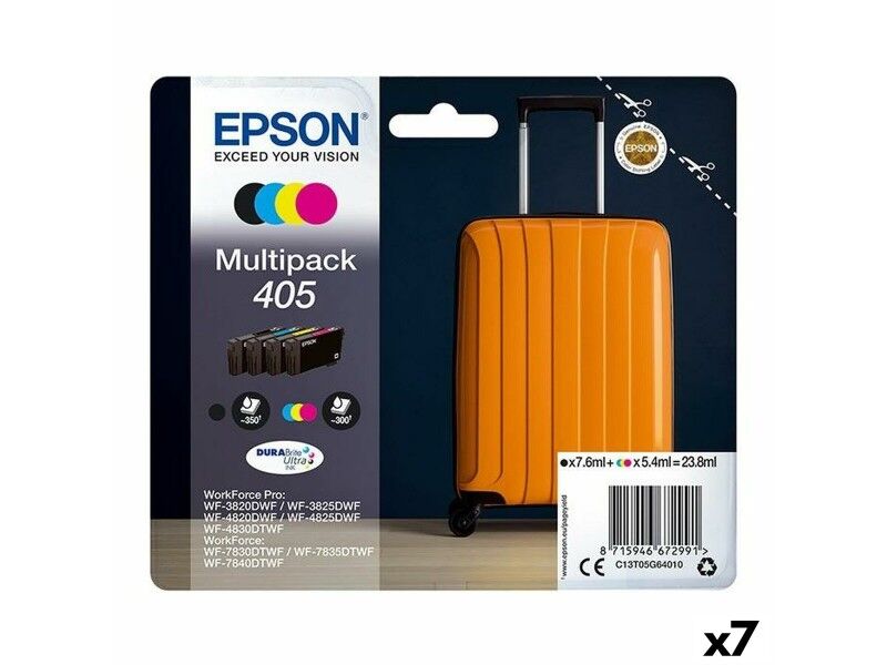 Oryginalny Wkład Atramentowy Epson Nº 405 Czarny/Cyan/Magenta/Żółty (7 Sztuk)