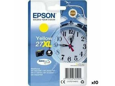 Zgodny pojemnik z tuszem Epson WF-3000 7000 - Nº27XL Żółty (10 Sztuk)