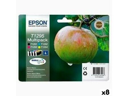 Zgodny pojemnik z tuszem Epson T12914011 + T12924011 + T12934011 + T12944011 Czarny/Cyan/Magenta/Żółty (8 Sztuk)