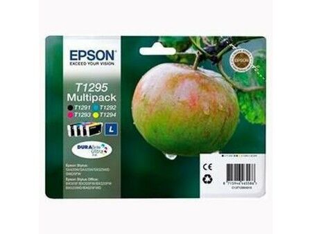 Zgodny pojemnik z tuszem Epson T12914011 + T12924011 + T12934011 + T12944011 Czarny/Cyan/Magenta/Żółty (8 Sztuk)
