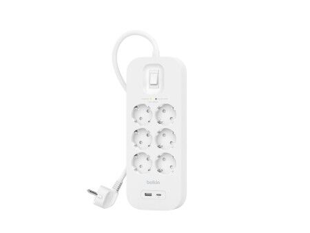 Przedłużacz 6 Wejść z Przełącznikiem Belkin Connect SRB002VF2M Biały