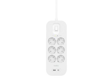 Przedłużacz 6 Wejść z Przełącznikiem Belkin Connect SRB002VF2M Biały