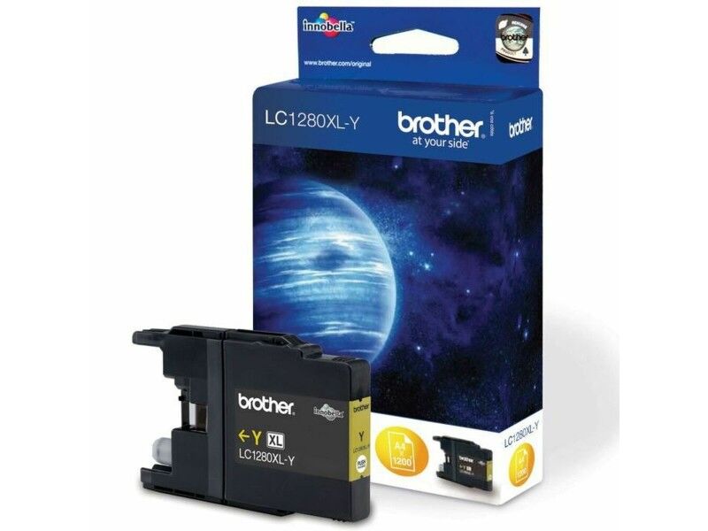 Oryginalny Wkład Atramentowy Brother LC1280XLY Żółty