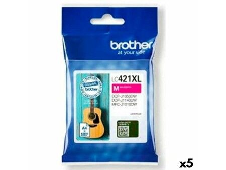 Oryginalny Wkład Atramentowy Brother MFC-J1010DW / DCP-J1050DW Magenta (5 Sztuk)