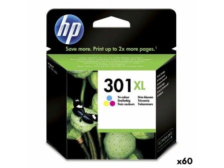 Oryginalny Wkład Atramentowy HP 301XL Trójkolorowy (60 Sztuk)