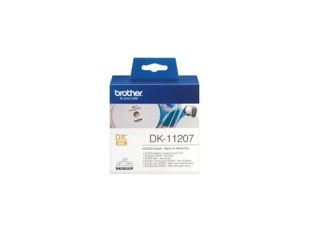 Etykiety do Drukarki Brother DK-11207 CD/DVD ø 58 mm Czarny/Biały
