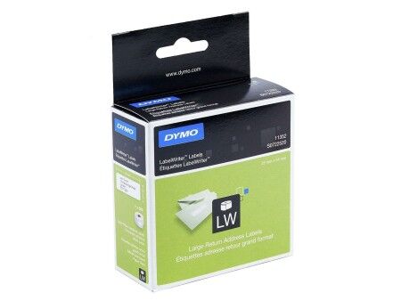 Etykiety do Drukarki Dymo 500 Części 25 x 54 mm Biały Czarny (6 Sztuk)