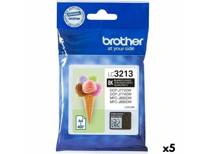 Oryginalny Wkład Atramentowy Brother MFCJ890DW, MFCJ895DW Czarny (5 Sztuk)