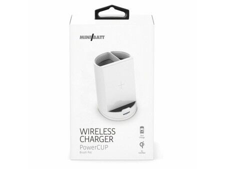 Ładowarka bezprzewodowa z uchwytem na telefony MiniBatt PowerCUP Pióro Biały