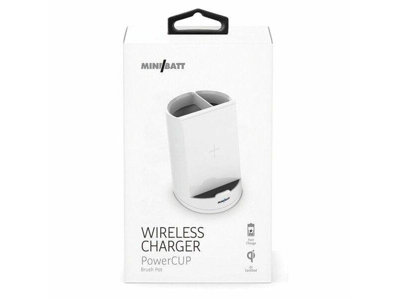 Ładowarka bezprzewodowa z uchwytem na telefony MiniBatt PowerCUP Pióro Biały