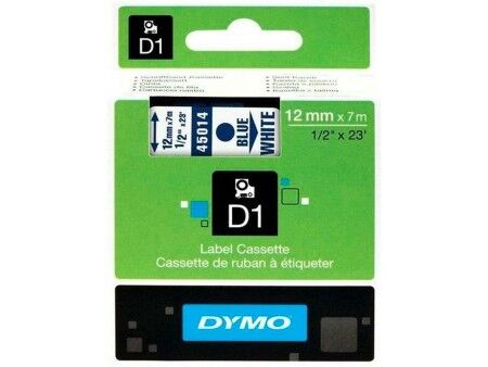 Laminowana Taśma do Drukarki Etykiet Dymo D1 45014 12 mm LabelManager™ Biały Niebieski Czarny (5 Sztuk)