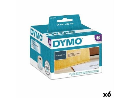 Etykiety do Drukarki Dymo 89 x 36 mm LabelWriter™ Przezroczysty (6 Sztuk)