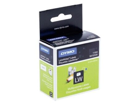 Etykiety do Drukarki Dymo Biały Czarny 1000 Części 13 x 25 mm (6 Sztuk)