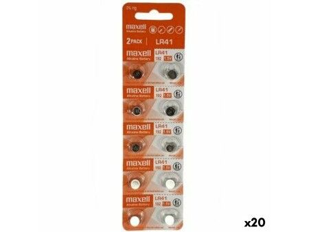 Baterie Alkaliczne Maxell 1,5 V LR41 (20 Sztuk)
