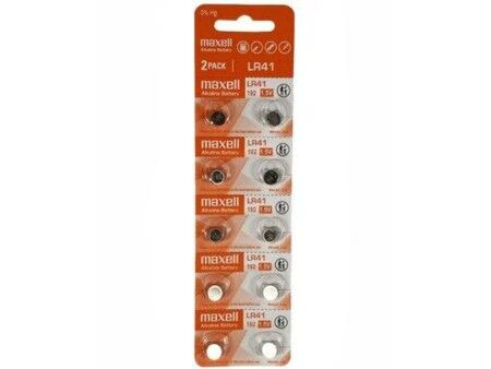 Baterie Alkaliczne Maxell 1,5 V LR41 (20 Sztuk)
