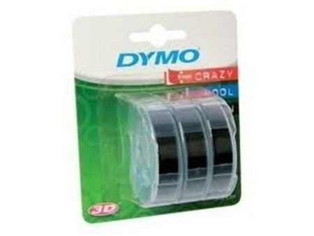 Laminowana Taśma do Drukarki Etykiet Dymo 84773 9 mm x 3 m Czarny Biały (5 Sztuk)