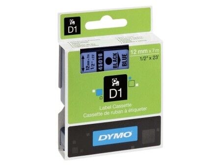 Laminowana Taśma do Drukarki Etykiet Dymo D1 45016 12 mm LabelManager™ Niebieski Czarny (5 Sztuk)