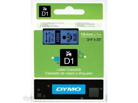 Laminowana Taśma do Drukarki Etykiet Dymo D1 45806 LabelManager™ Czarny Niebieski (5 Sztuk)