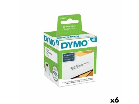 Etykiety do Drukarki Dymo 99010 28 x 89 mm LabelWriter™ Biały Czarny (6 Sztuk)
