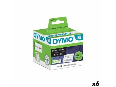 Etykiety do Drukarki Dymo 99014 54 x 101 mm LabelWriter™ Biały Czarny (6 Sztuk)