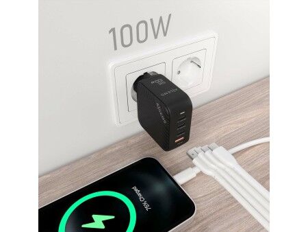 Ładowarka Ścienna Aisens ASCH-100W4P029-BK 100 W Czarny (1 Sztuk)