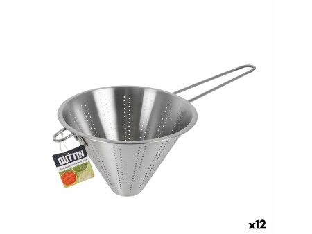 Sitko chiskie Quttin Stal nierdzewna Srebrzysty Ø 20,5 cm (12 Sztuk)