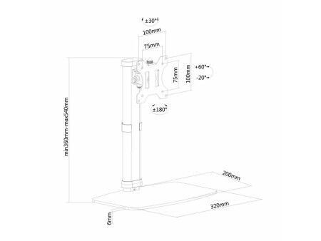 Uchwyt Stołowy do Monitora Neomounts FPMA-D890WHITE      