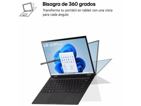 Laptop2 w 1 LG 14T90S-G.AA75B 14" intel core ultra 7 16 GB RAM 512 GB SSD Qwerty Hiszpańska