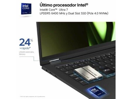 Laptop2 w 1 LG 14T90S-G.AA75B 14" intel core ultra 7 16 GB RAM 512 GB SSD Qwerty Hiszpańska