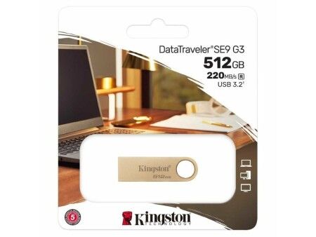 Pamięć USB Kingston DataTraveler SE9 G3 512 GB Złoty