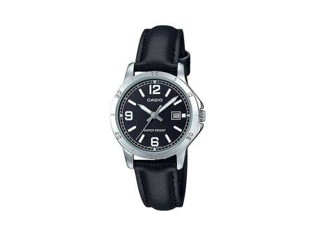 Zegarek Damski Casio LADY DATE, LEATHER - BLACK (Ø 35 mm)