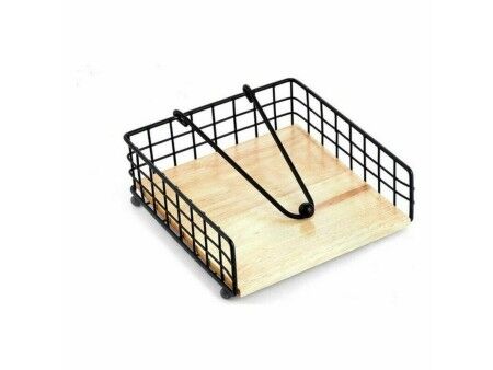 uchwyt do serwetek Confortime 158733 Czarny Metal 19 x 19 x 7 cm (12 Sztuk)