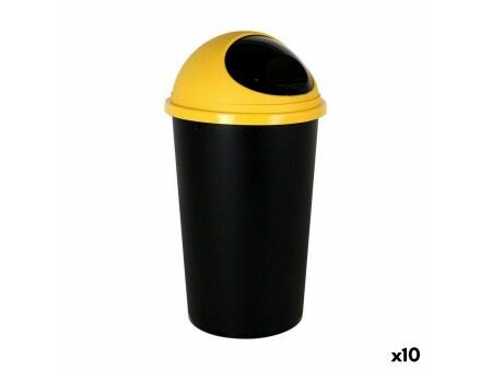 Kosz na Śmieci Tontarelli Small hoop Żółty Czarny 25 L (10 Sztuk)
