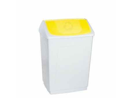 Kosz na Śmieci Denox Biały Żółty 55 L