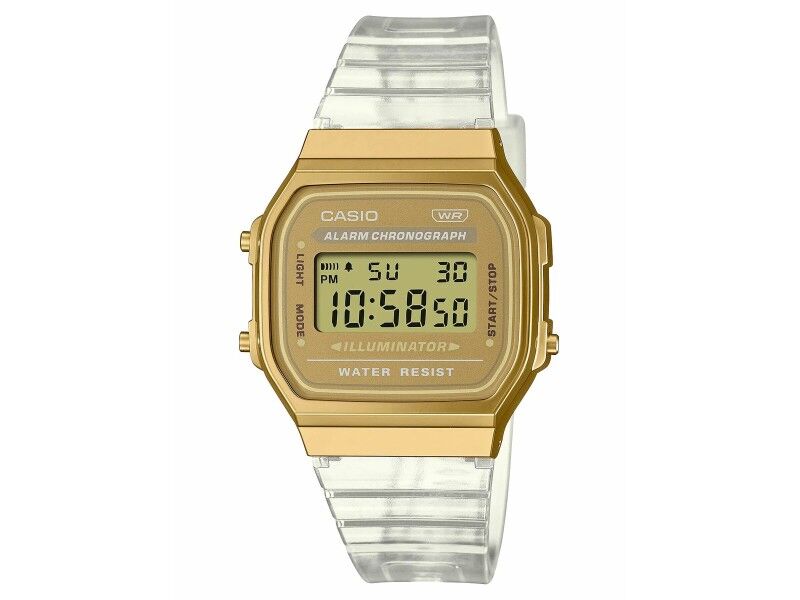 Zegarek Unisex Casio VINTAGE COLLECTION - TRANSPARENT BAND - GOLD