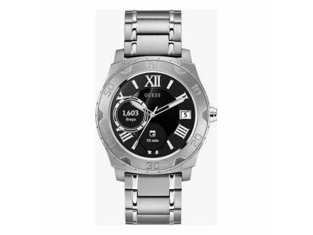 Zegarek Męski Guess C1001G4 Czarny Srebrzysty 44 mm