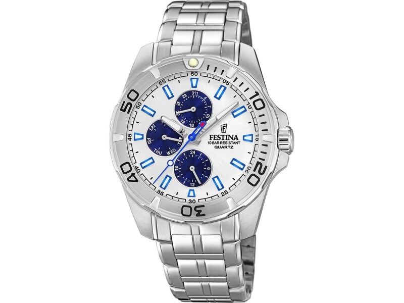 Zegarek Męski Festina F20445/1 Srebrzysty