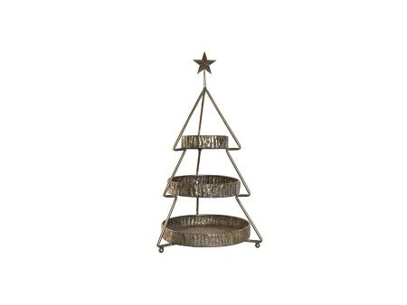 Miska na Owoce Home ESPRIT Złoty Metal 43 x 43 x 79 cm Choinka