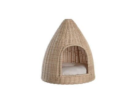 Łóżko dla zwierząt domowych DKD Home Decor 45 x 45 x 57 cm Naturalny Rattan