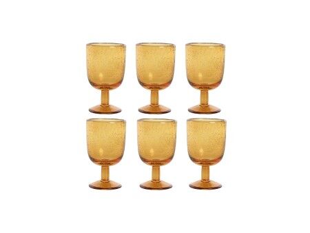 Zestaw kubków Home ESPRIT Bursztyn Szkło 300 ml 8 x 8 x 14 cm (6 Sztuk)