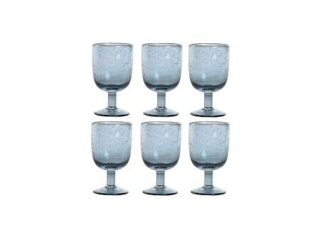 Zestaw kubków Home ESPRIT Niebieski Szkło 300 ml 8 x 8 x 14 cm (6 Sztuk)