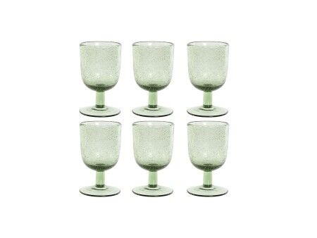 Zestaw kubków Home ESPRIT Kolor Zielony Szkło 300 ml 8 x 8 x 14 cm (6 Sztuk)