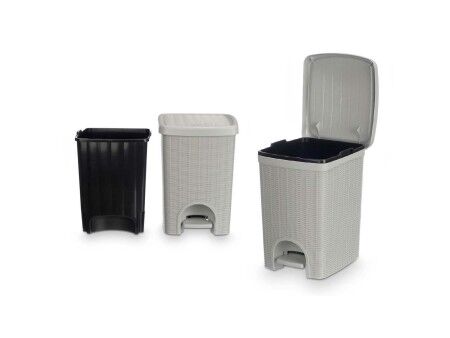 Kosz na Śmieci Stefanplast 30798 Jasnoszary Plastikowy 20 L (6 Sztuk)
