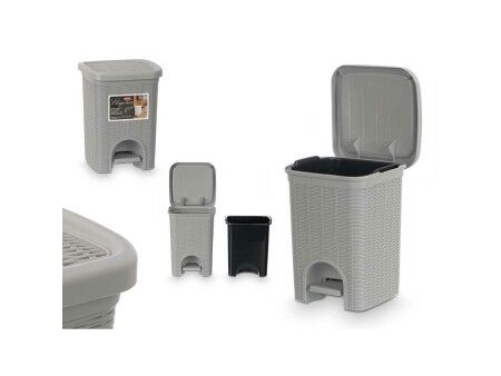 Kosz na Śmieci Stefanplast 30132 Jasnoszary Plastikowy 6 L (6 Sztuk)