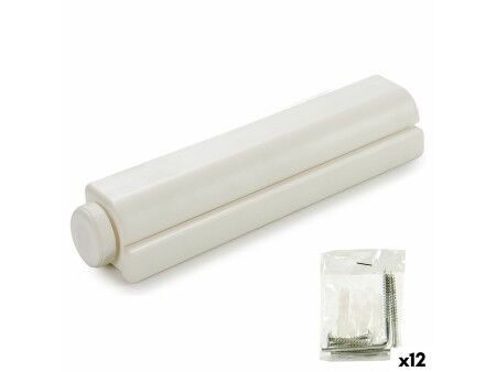 Stojak do suszenia prania Kipit 21940 Biały Nylon polipropylen 34,5 x 6 x 6 cm Rozsuwany (12 Sztuk)